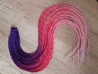 Сенегальские омбре фиолет-малина-розовый