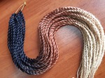 Сенегальские косы  омбре тройное черный-русый-блонд