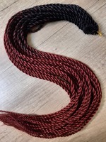 Синегальские косы омбре черный-бордо