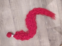 Афролоконы на трессе красный 70см (120г)