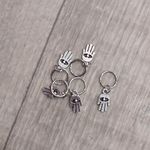 Набор украшений рука хамса (5шт) золото,серебро