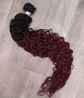 Афролоконы на трессе омбре черно-бордо 1В/350B 70см (120г)