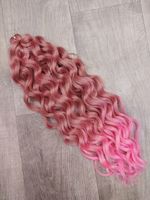 Афролоконы крючковые 45см (1 пучек) омбре #T27/pink 