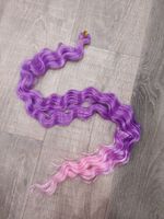 Афролоконы крючковые 80см #fiolet/pink