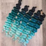 Афролоконы крючковые 50см (комплект - 5 пучков) омбре #GREEN