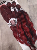 Афролоконы на трессе Полунатуральные #T1B/RED